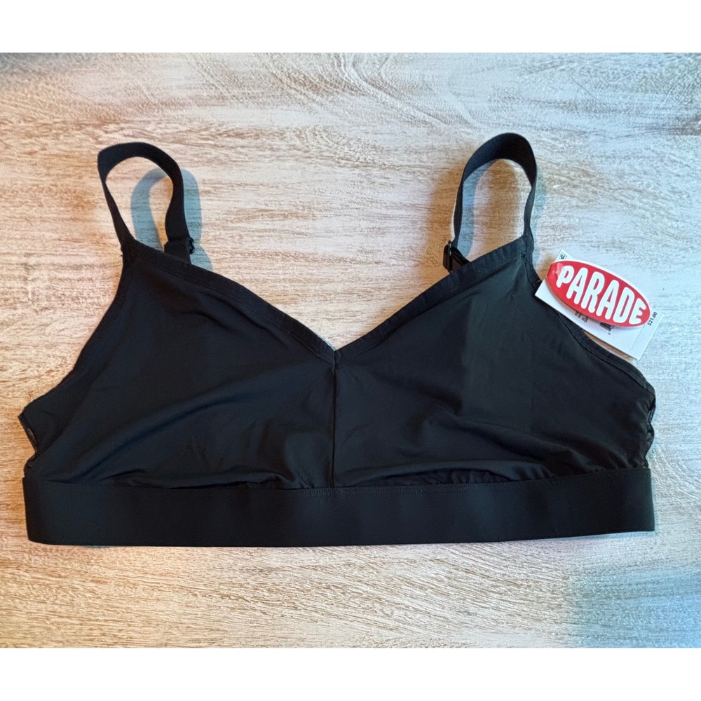 Parade XL Eightball Bralette Women Black PR161T NWT no underwire